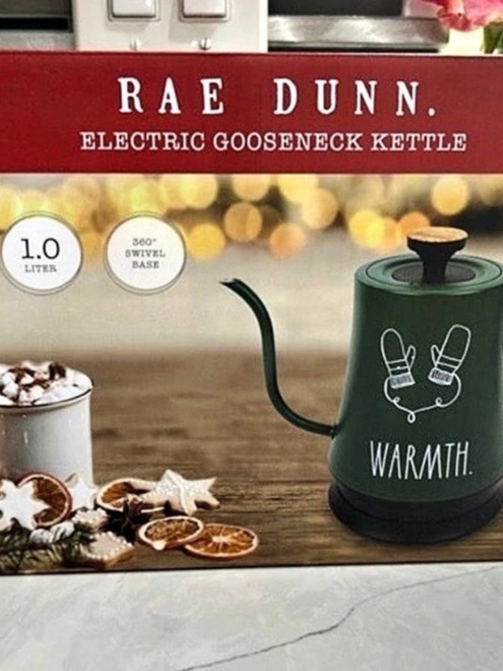 Rae Dunn Electric Gooseneck Kettle 1.0L Green Electric Kettle NWT